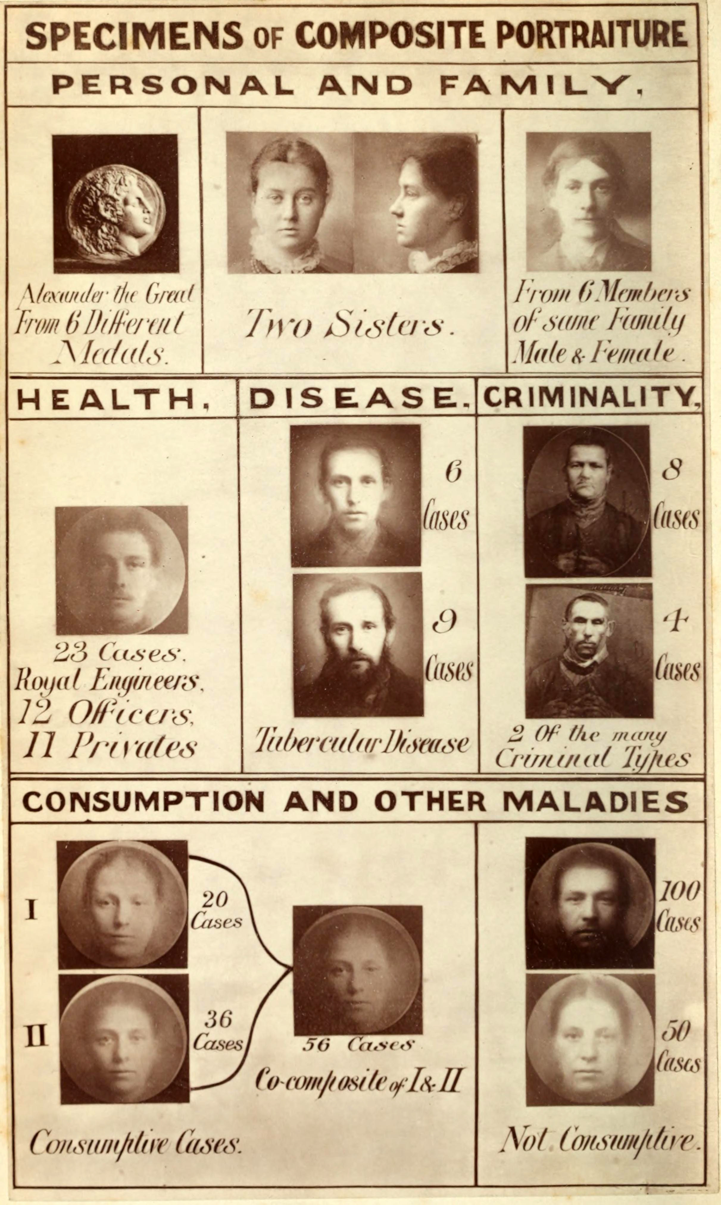 Retratos compostos de tipos de criminosos - By Francis Galton - Internet Archive, Public Domain, https://commons.wikimedia.org/w/index.php?curid=36109358