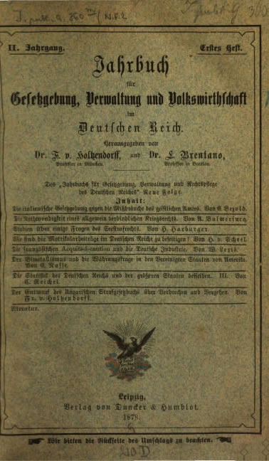 Imagem Schmollers Jahrbuch (Anuário de Schmoller) - https://www.digitale-sammlungen.de/de/view/bsb11373394?page=5